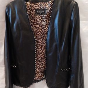 Genuine Leather Bling Black Jacket
